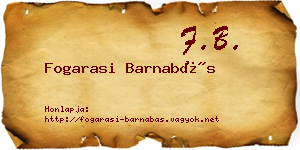 Fogarasi Barnabás névjegykártya